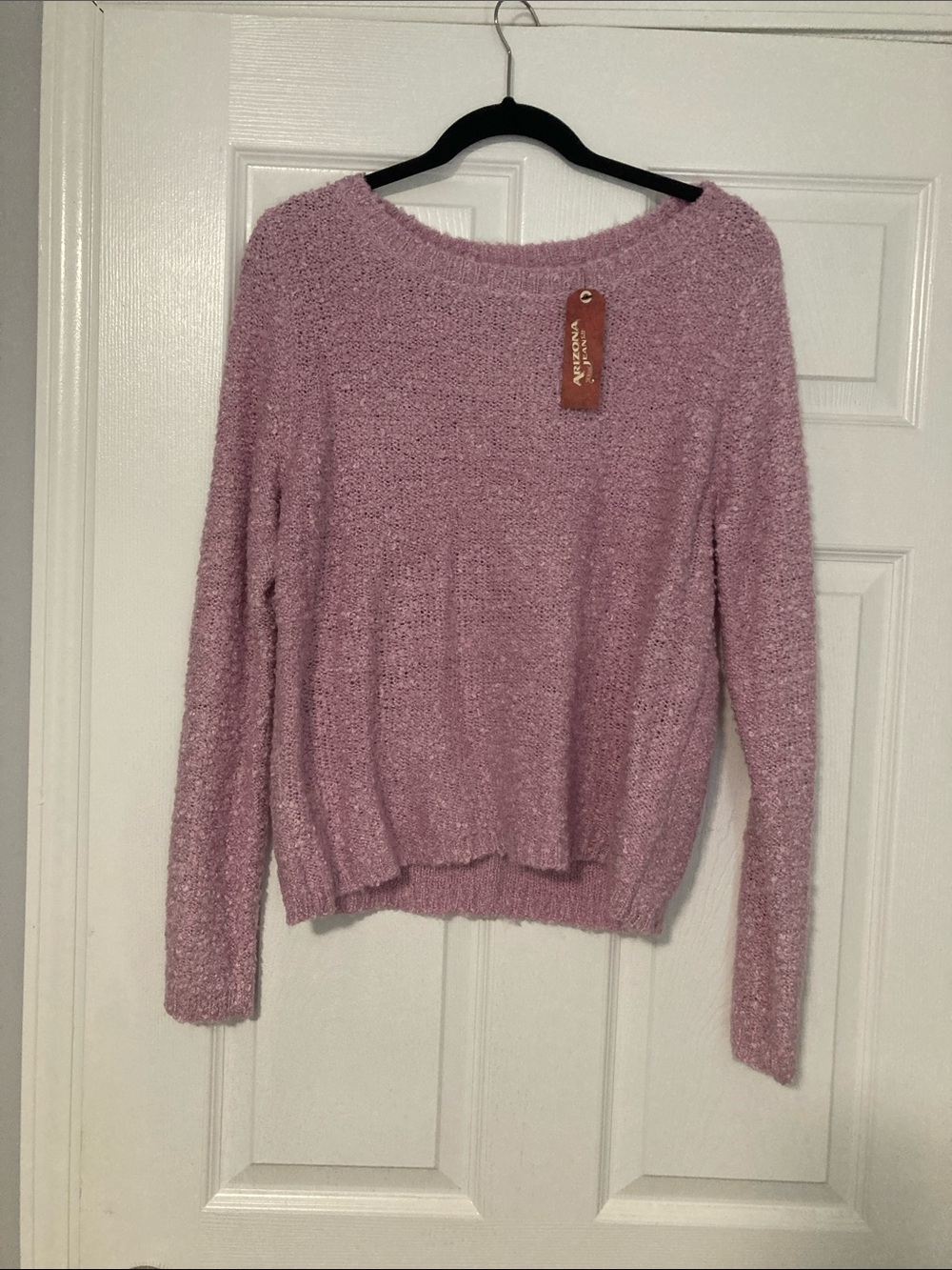 Arizona Jean Company Dusty Lilac Bouclé Crewneck Sweater